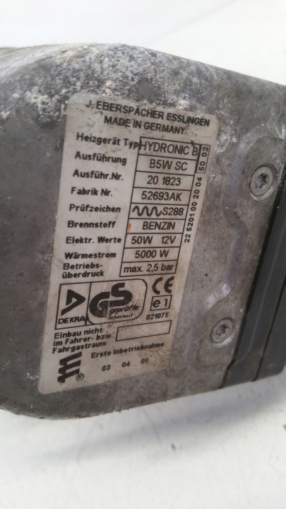 фото №4, Вебасто hydronic b 52693ak audi a6 c5