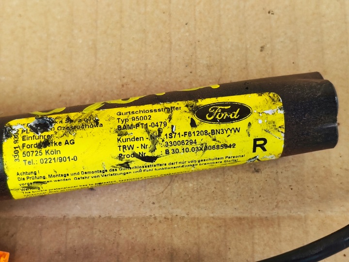 фото №7, Ford mondeo mk3 2.0 tdci рестайлинг натяжители ремней