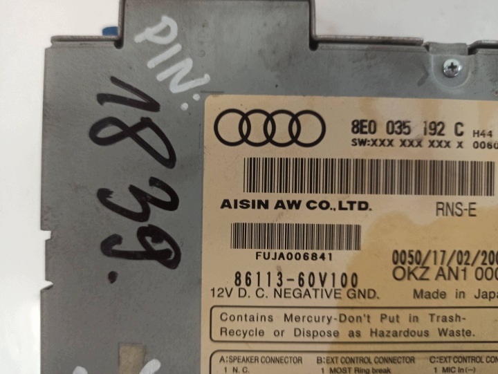 фото №9, Audi a4 b6 магнітола магнітола має pin 8e0035192c