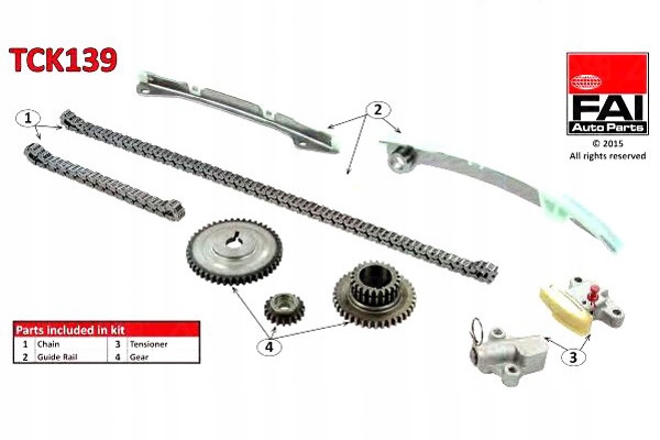 фото №10, Fai комплект цепи грм nissan qashqai x-trail 2,0