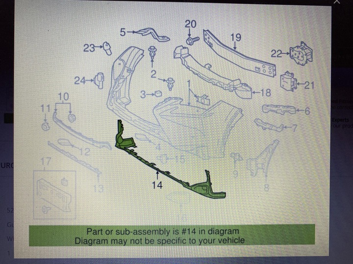 фото №11, Lexus nx 2014- спойлер спойлер бампера 5241178030