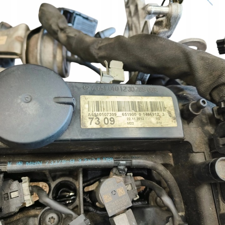 фото №13, Mercedes w204 рестайлинг 2.2 cdi двигатель комплектный 651911 om651