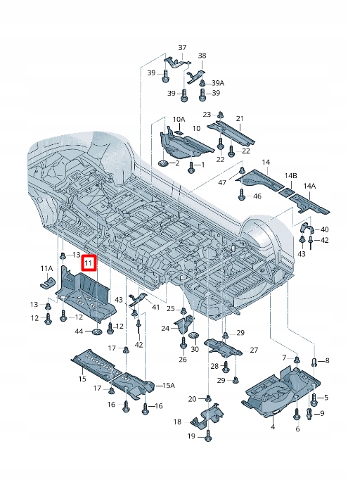 фото №7, Защита шасси правое перед vag vw transporter t5 оригинальная запчасть 7e0825208a