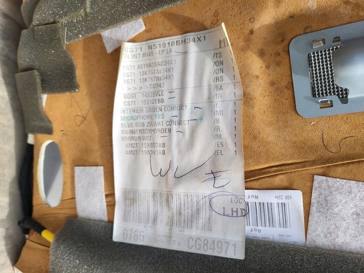 фото №8, Ford mondeo mk4 рестайлинг универсал потолок 12r