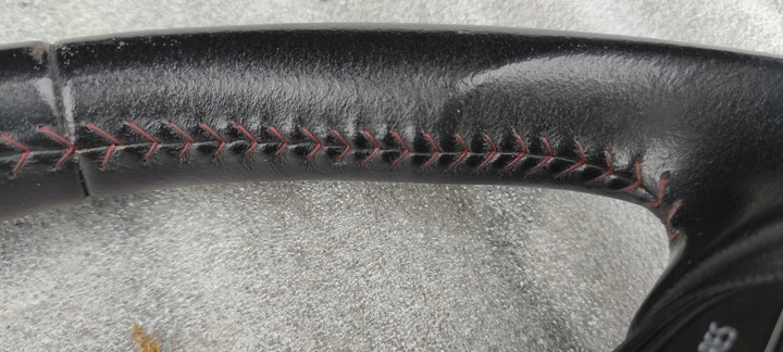 фото №9, Mazda 3 bm руль кожа мультифункция красная nić год 2014