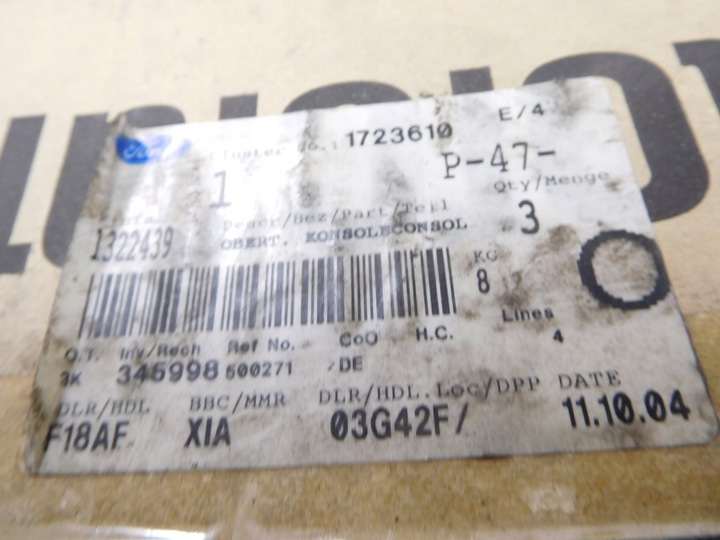 фото №10, Подлокотник ford focus 04-08/focus c-max 03-07 cap оригинальный номер 1322439