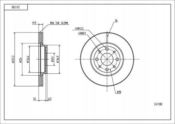 фото №6, 2x hart ham.tarcza /p/ punto 1.4t 93- /mal/kpl 241 108