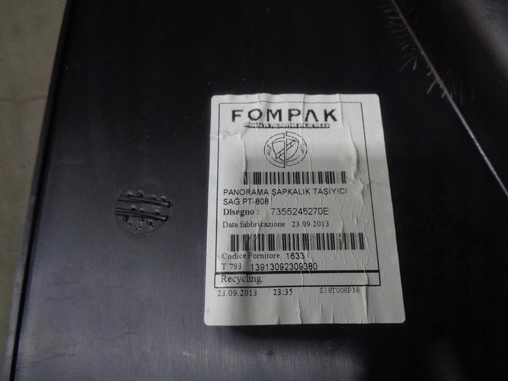 фото №11, Підпірка полиці боковина багажника fiat qubo bipper nemo права чорна