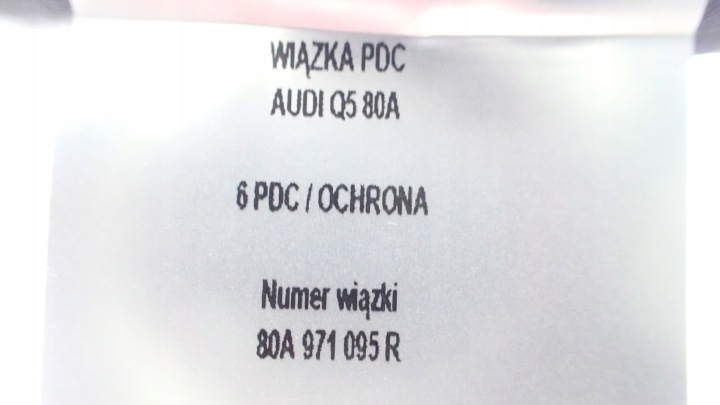 фото №11, Жгут audi q5 6pdc 80a971095r + комплект + датчики