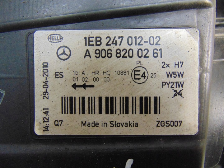 фото №16, Фара права перед mercedes sprinter 906 a9068200261 європа