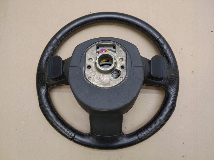 фото №14, Руль + подушка безопасности мультифункция кожа лепестки s-line audi a6 c6