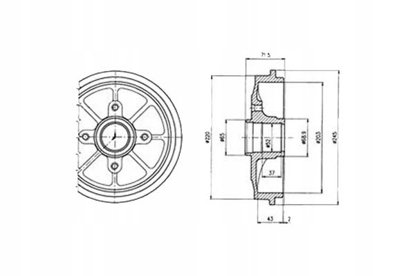 фото №2, Барабаны тормозные citroen c2 c2 enterprise c3 i c3 p