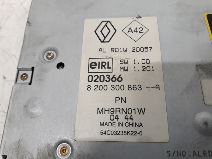 фото №9, Renault grand scenic 2 ii 03- радио радиопроигрыватель cd 8200300863a