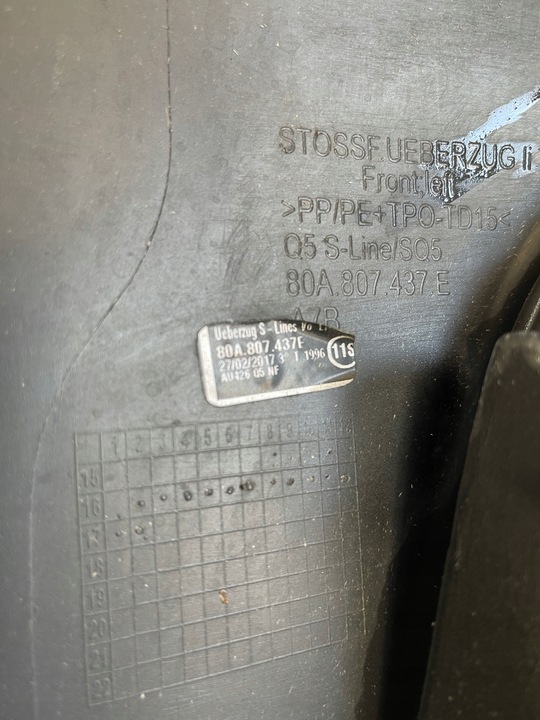 фото №12, Audi q5 sq5 s-line уголок бампера левый 80a807103f