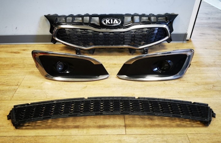 фото №7, Kia ceed ii рестайлінг 15-19 галоген решітка рамка хром w бампер ліва перед