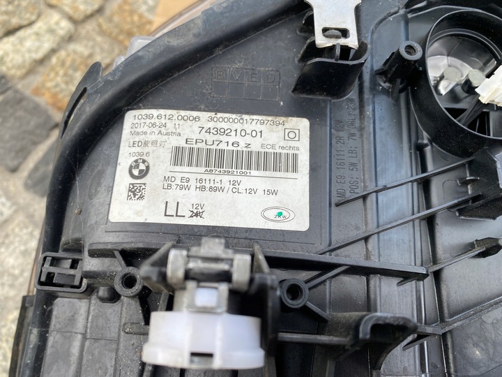 фото №14, Bmw 5 g30 g31 лампа левая перед полный led 7439210-01 оригинал