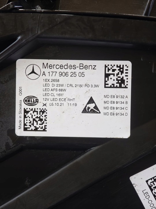 фото №10, Фара ліва передня mercedes a klasa w177 multibeam ліві перед