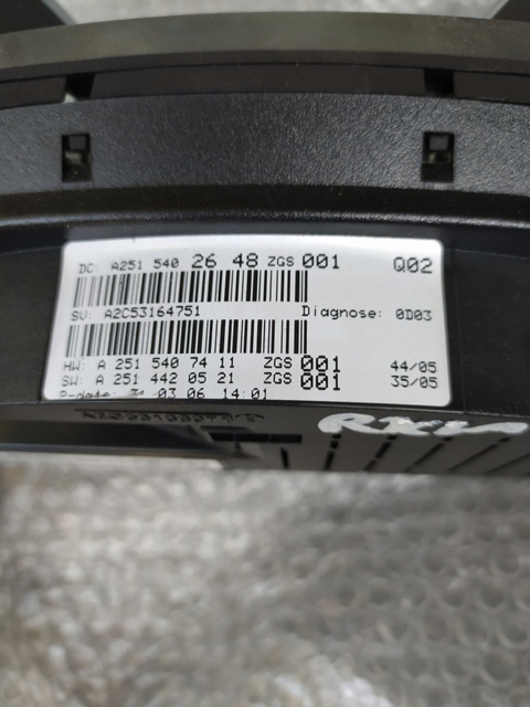 фото №6, Спидометр mercedes r класс w251 3.0 cdi