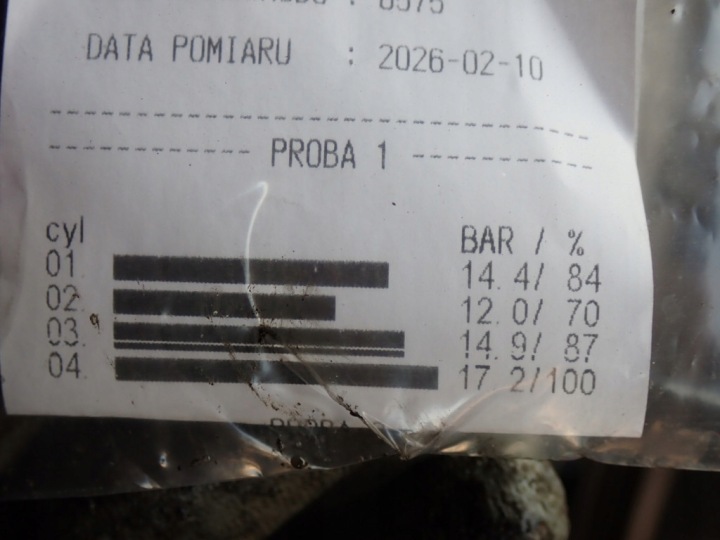 фото №7, Renault scenic ii 1,6 k4m782 k4m 782 83k 115km двигун тест стиснення 82tyś