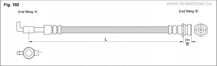 фото №1, Шланг шланг тормозной ft1013 kia ось задняя