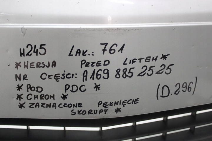 фото №7, Mercedes b w245 бампер перед a1698852525 передний рестайлинг pdc хром 761