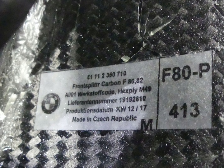 фото №7, Bmw m3 f80 m4 f82 f83 накладка бампера карбон mperformance левая правая