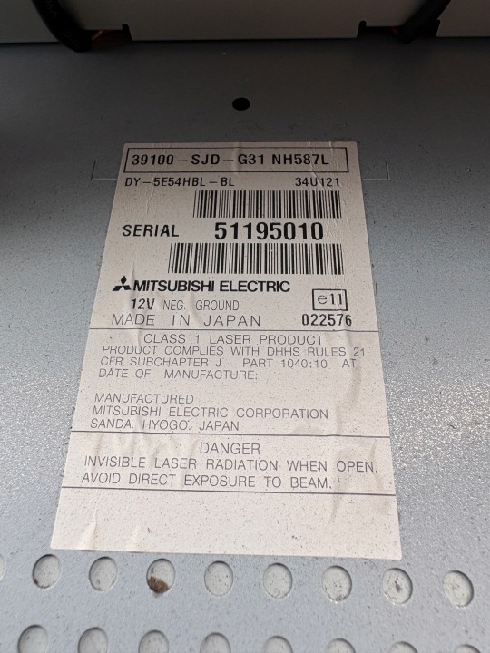 фото №8, Honda fr-v frv магнітола cd заводські дисплей 39100-sjd-g31