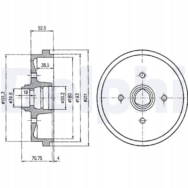 фото №2, Барабан тормозной delphi bf96