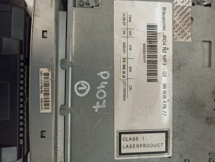 фото №6, Peugeot 407 радіопрогравач cd + панель кондиціонера 9660647677 96573322yp