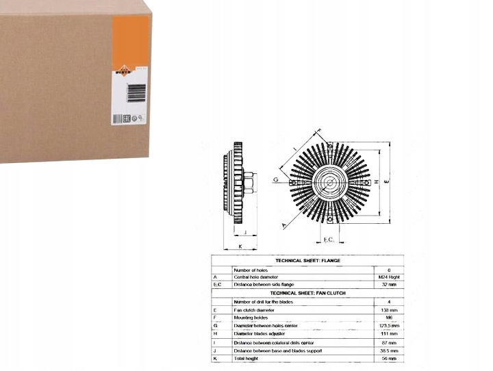 фото №1, Nrf зчеплення в'язкiсний ford transit 2,5td 94-