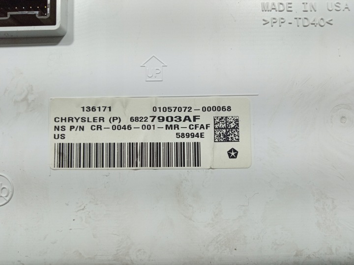 фото №7, Chrysler pacifica ii 16-20 3.6 v6 панель приборов mph 68227903af