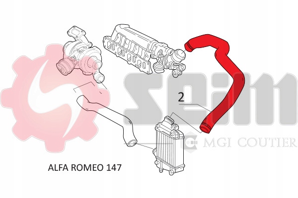 фото №3, Шланг інтеркулер alfa romeo 147 1.9 jtd