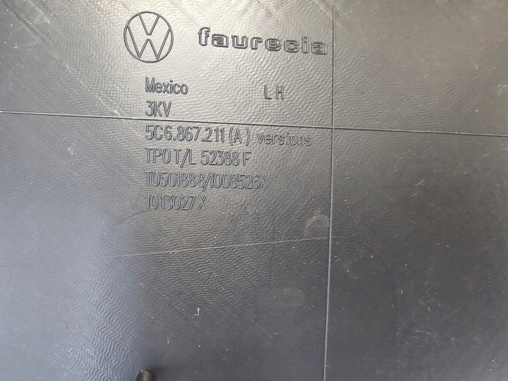 фото №9, Vw jetta vi обивка боковина дверь задние левая 5c6867211a кожа материал