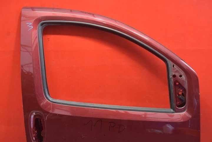 фото №3, Дверь правые перед передние бордовый citroen nemo 07-17