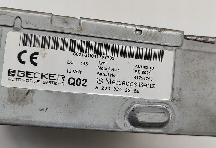 фото №9, Mercedes-benz c w203 2002 панель / радіопрогравач cd/dvd/gps