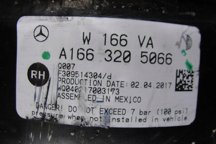 фото №7, Амортизатор правый перед mercedes gl w166 3.0 v6 bi turbo