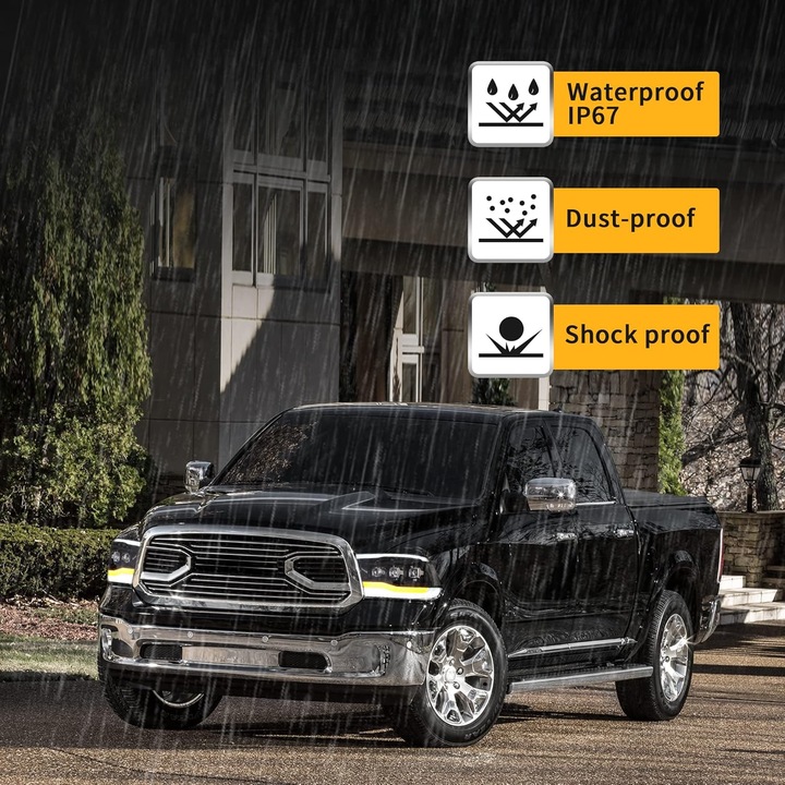 фото №13, Dodge ram 2009-2018 лампа лампи led vland ліва +права європа чорний matrix