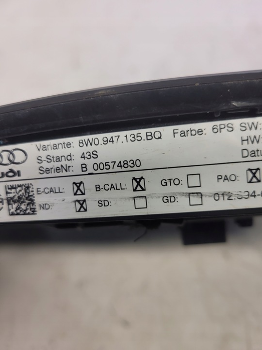 фото №8, Лампа потолок audi a4 b9 8w0947135bq led 6ps