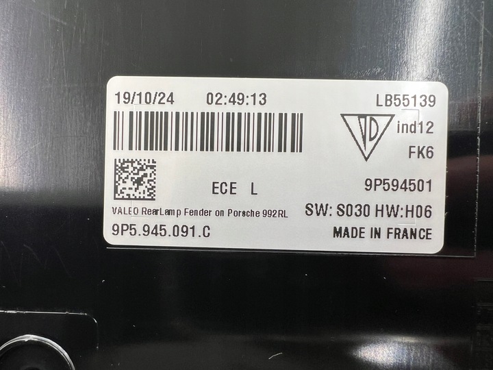 фото №12, Нова лампи зад задня porsche carrera 911 992 s 4s gts turbo чорний ece 19-