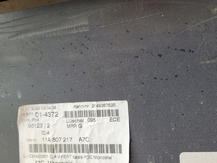 фото №14, Vw id4 id 4 id.4 20r- бампер переднее перед