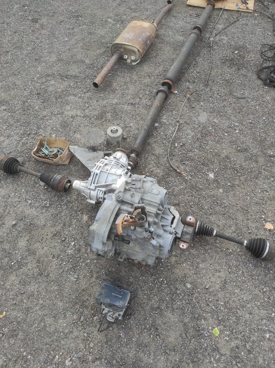 фото №12, Vw t5 2.5 tdi привод 4x4 swap коробка передач мост редуктор wał полуось выхлоп жгут