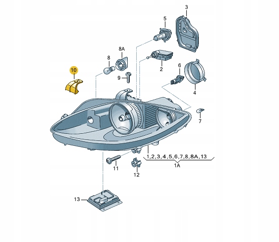 фото №3, Набор ремонтный фара seat altea leon ii 5p0941057