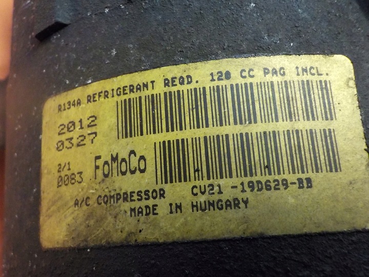 фото №6, Fiesta mk7 1.6 tdci 13r 95km tzja компрессор кондиционера cv21-19d629-bb