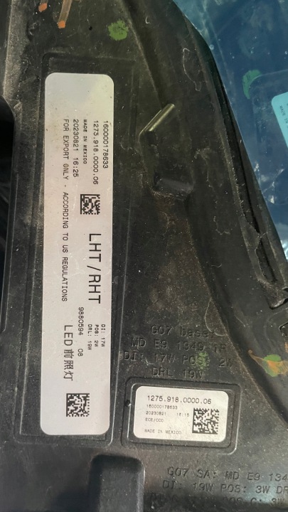 фото №11, Bmw x7 g07 lci рестайлінг фара права bmw повний led комплектна 5a8d304-01