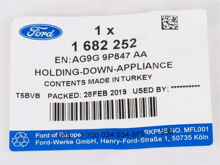 фото №9, Держатель инжектора 1.0 1.6 2.0 2.3 eb ford oem номер 1682252 _ ag9g-9p847-aa