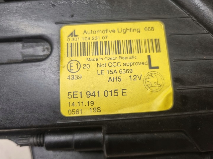 фото №6, Лампа ліва skoda octavia iii 3 5e рестайлінг повний led