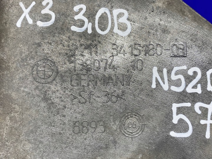 фото №6, Лапи поддержка двигателя 3415180 bmw x3 e83 e70 e71 n52 2.5 b n52b25a