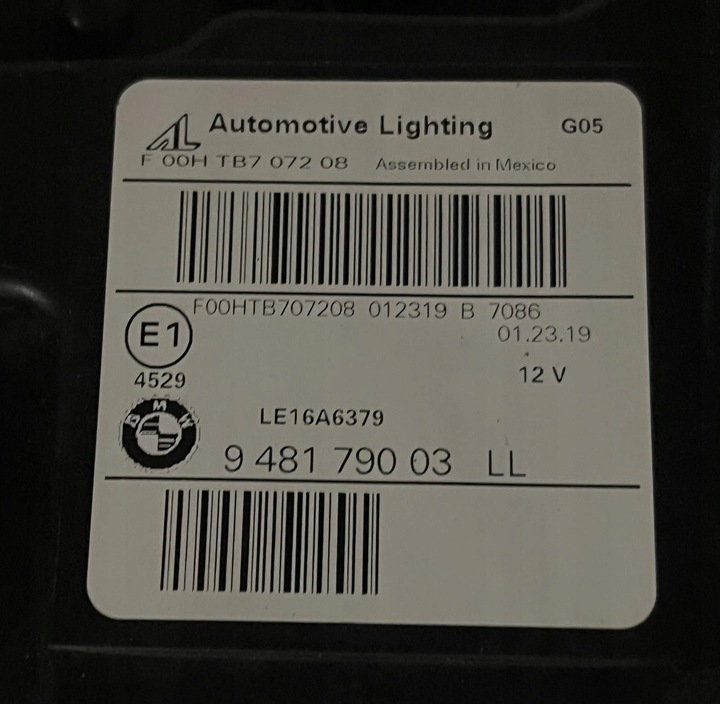 фото №13, Bmw x5 g05 2021 права сторона лампа передня