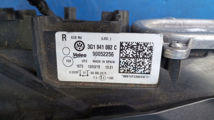 фото №15, Лампа фара правий перед eu 3g1941082c vw volkswagen passat b8 повний led