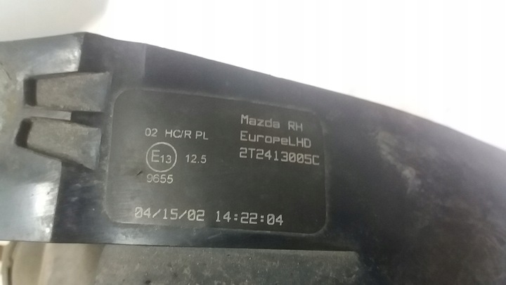 фото №3, Mazda tribute 2.0 16v лампа правая перед 2t2413005c